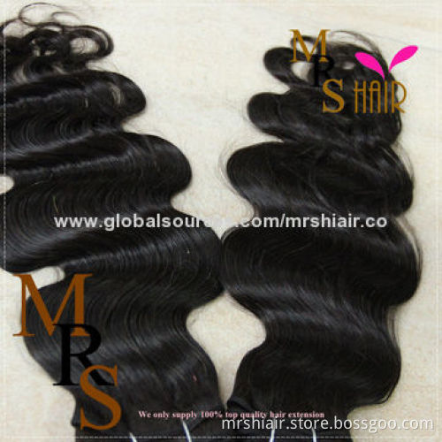 20-inch Natural Black New Body Wave Peruvian Hair Weaving